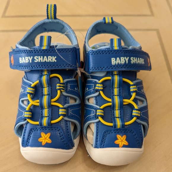 Nickelodeon Baby Shark Ping Fong Trekking Child Sandals - Size 6 & 8 - Brand New - Picture 3 of 16